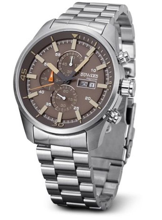 Reloj de hombre colección AQUASTAR Hockenheim D95518.00 esfera marrón muy elegante de acero inoxidable 316L