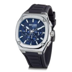 D95536.C05 Reloj Duward de Hombre Sport colección Aquastar caja acero 316L esfera azul sumergible 100 metros (10Atm) correa de silicona