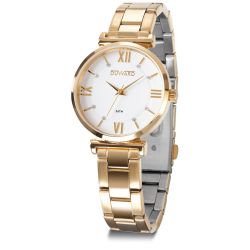 D25346.11 Reloj DUWARD de señora acero inoxidable 316L dorado esfera blanca 5 ATM