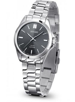 Reloj Duward Swiss Made mujer modelo Diplomatic Galicia D25318.01 color blanco acero 316L