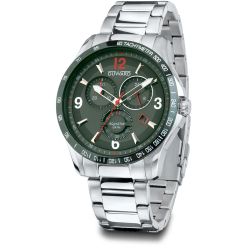 D95530.03 Reloj DUWARD Aquastar de hombre cronógrafo de acero inoxidable 316L esfera verde y 10 ATM cristal zafiro