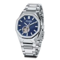 D95804.05 Reloj Duward de hombre automático de acero 316L esfera azul sumergible 10 Atm