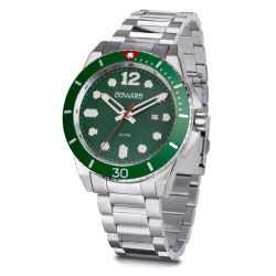 D95436.03 Reloj DUWARD de hombre caja y armis de acero 316L esfera verde