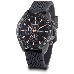 D85540.68 Reloj Duward de Hombre Deportivo Cronógrafo caja acero IP negra correa de silicona, calendario, 100 metros
