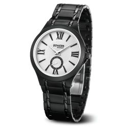 D95600.51 Reloj Duward Diplomatic de Hombre elegante caja acero IP negra esfera blanca