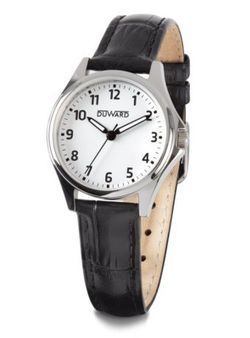 Reloj Duward de mujer colección ELEGANCE Stivoll D15341.01 correa de piel esfera blanca con caja de acero inoxidable 316L