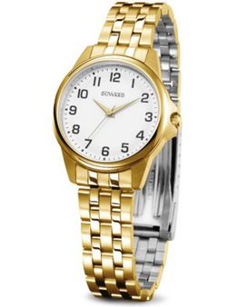 Reloj Duward mujer ELEGANCE Nkecha Ref D25340.12 esfera blanca de acero inoxidable 316L con IP dorado