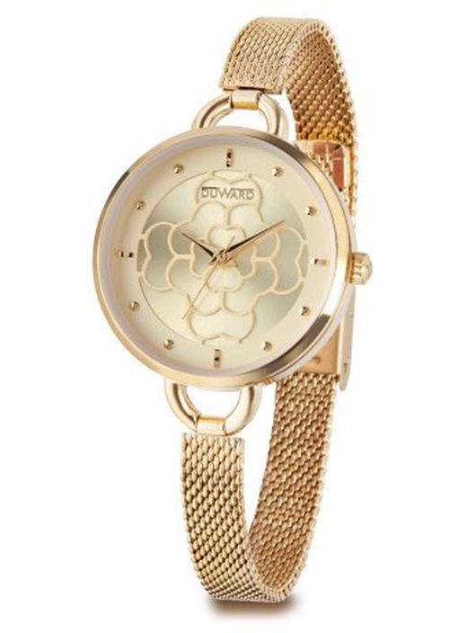 Reloj DUWARD mujer modelo LADY Woman Ref. D25349.10 acero inoxidable 316L con tratamiento IP dorado cristal zafiro y malla milanesa