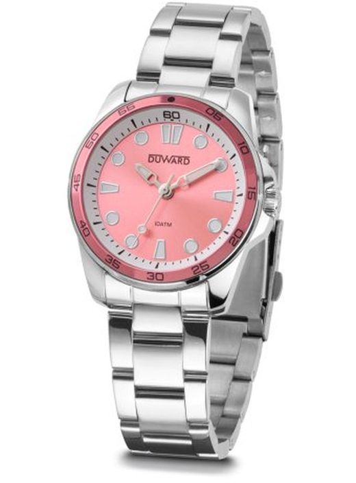 Reloj Duward mujer SPORT Mud D25354.08 acero inoxidable 316L esfera rosa elegante