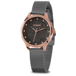D25345.66 Reloj Duward Señora brazalete acero IP gris, caja acero IP rosada sumergible 50 metros