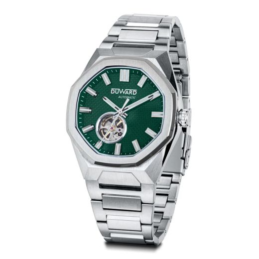 D95804.03 Reloj DUWRD hombre automático de acero esfera verde 10 Atm
