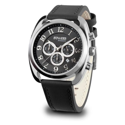 D85529.02 Reloj Duward de Hombre deportivo Cronógrafo caja acero 316L esfera negra 10 Atm