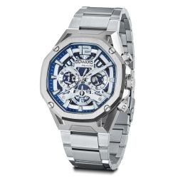D95537.05 Reloj Duward Hombre deportivo colección Aquastar acero inoxidable esfera azul sumergible 10 Atm, cronógrafo y cristal zafiro