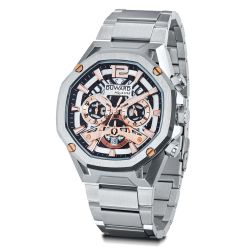 D95537.06 Reloj Duward Hombre deportivo colección Aquastar acero inoxidable 316L esfera rosada sumergible 100 metros (10ATM)