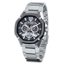 D95537.02 Reloj Hombre deportivo DUWARD Aquastar brazalete acero, bisel IP negro, esfera negra 10 Atm