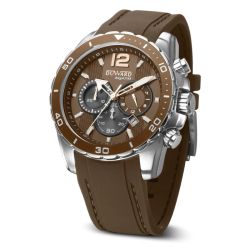 D85518.00 Reloj DUWARD Hombre Deportivo Aquastar Cronógrafo caja acero 316L esfera marrón