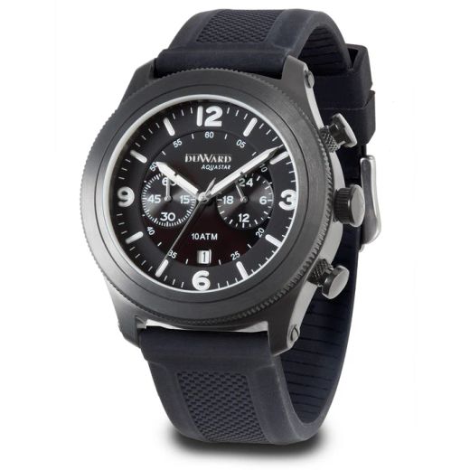 D85528.52 Reloj Hombre Deportivo DUWARD Aquastar Cronógrafo caja acero negra