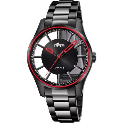 Reloj Lotus hombre 18905/1 color negro correa de acero inoxidable 316L