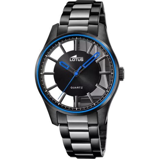 Reloj Lotus hombre 18905/1 color negro correa de acero inoxidable 316L