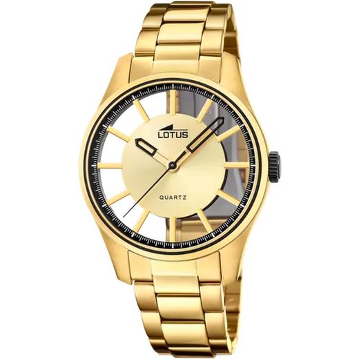 Reloj Lotus hombre 18905/1 color negro correa de acero inoxidable 316L