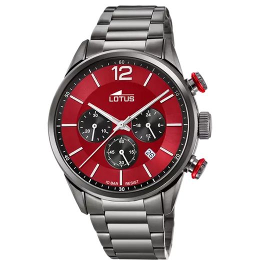 Reloj Lotus CHRONO de hombre 18686/5 rojo correa de acero inoxidable 316L