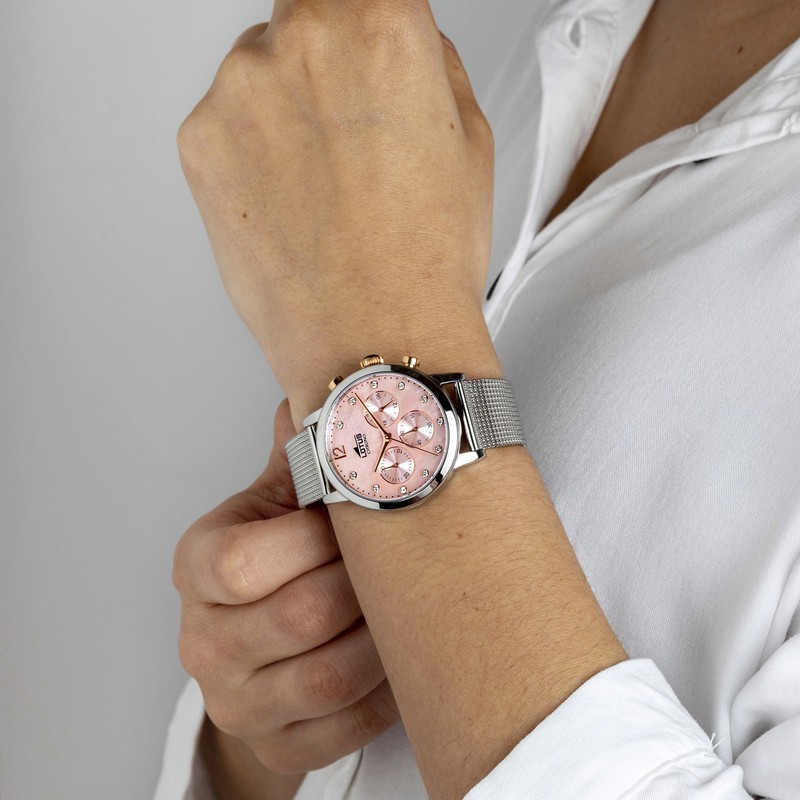 Reloj Lotus Mujer Acero Con Swarovski Rosa » Joyería Relojería Paraíso