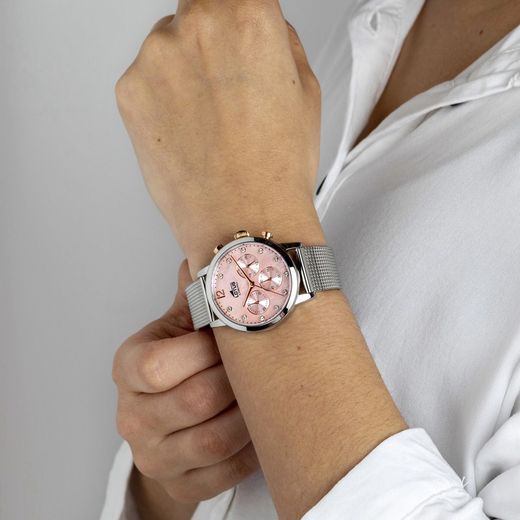 Reloj LOTUS TRENDY mujer 18676/2 esfera rosa correa de acero 316L