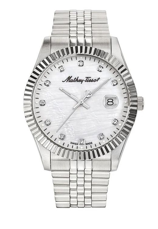 Reloj Mathey Tissot hombre H710AI MATHY II Swiss Made cristal sólido y calendario con lupa, sumergible 5TM de acero inoxidable 316L