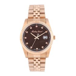 Reloj Mathey Tissot mujer D710PRM MATHY II esfera marrón muy atractiva marcadores con circonitas de acero inoxidable 316L
