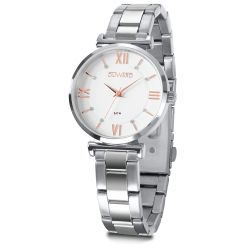 D25346.01 Reloj DUWARD Mujer casual caja acero inoxidable 316L esfera blanca 50 metros