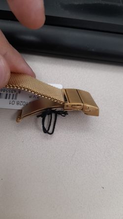 D11028.01 Reloj Duward señora malla milanesa acero IP dorado esfera blanca