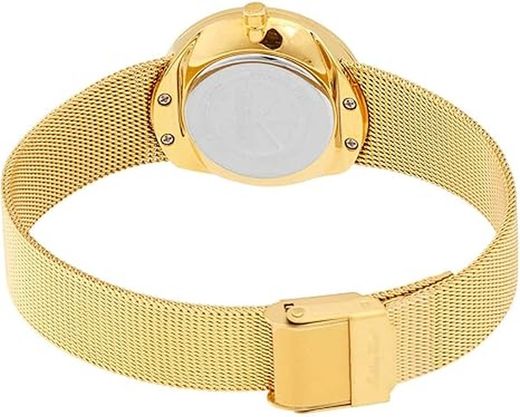 Reloj TISSOT mujer chapado en oro PVD amarillo colección Milly Ref D403PYI cristal recubierto de zafiro, esfera madreperla pulsera malla milanesa