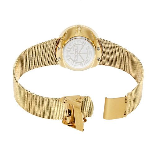 Reloj TISSOT mujer chapado en oro PVD amarillo colección Milly Ref D403PYI cristal recubierto de zafiro, esfera madreperla pulsera malla milanesa