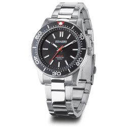 D95345.02 Reloj DUWARD de hombre caja y pulsera acero inoxidable 316L movimiento Solar esfera negra