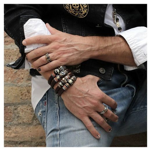 SB025X Pulsera Plata de Palo Skull con resina y bronce