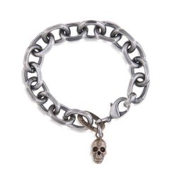 SB089X Pulsera Plata de Palo Skull eslabones calavera