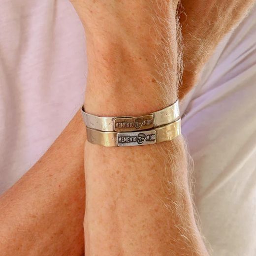 SB118X Pulsera Plata de Palo unisex rígida de plata 1ª ley 925 y bronce colección Memento robusta y elegante