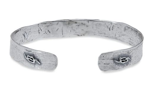 SB118X Pulsera Plata de Palo unisex rígida de plata 1ª ley 925 y bronce colección Memento robusta y elegante