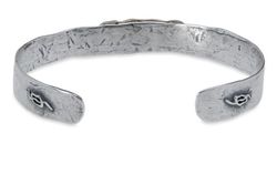 SB120X Pulsera Plata de Palo unisex rígida de plata 925 y bronce colección Drakar inserto de bronce con calaveras