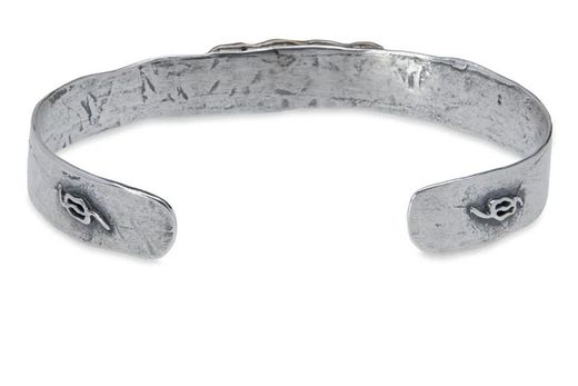 SB120X Pulsera Plata de Palo unisex rígida de plata 925 y bronce colección Drakar inserto de bronce con calaveras