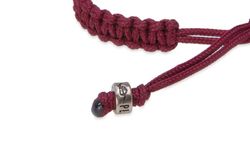 SB122G Pulsera Plata de Palo unisex de nylon granate con calaveras de bronce colección Fiorven