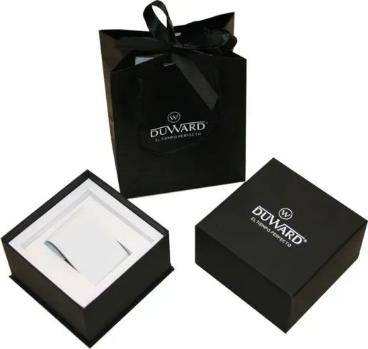 D15702.01 Reloj Duward de señora correa piel y caja de acero 316L con circonitas y multifunción
