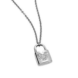 SJU02 Colgante candado corazón de acero inoxidable