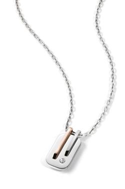 SKO04 Colgante MORELLATO acero rose acero inoxidable bicolor con diamante