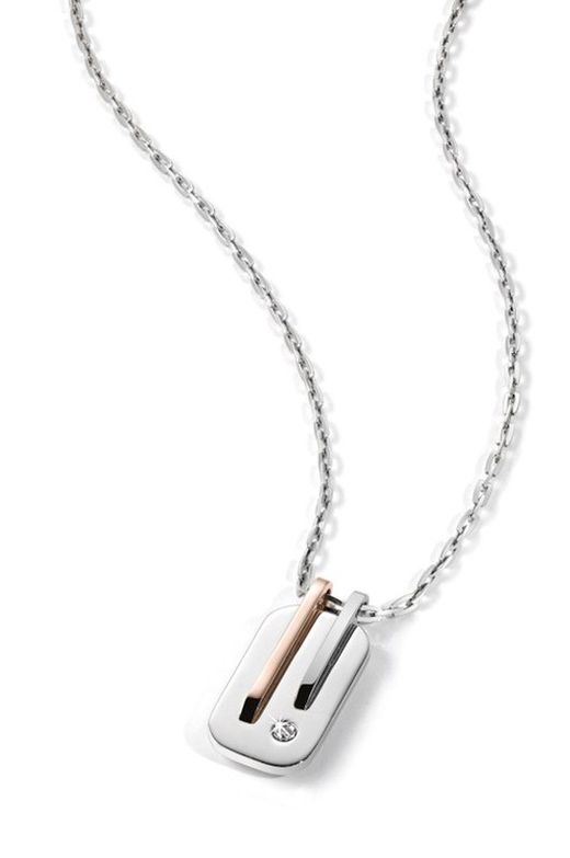 SKO04 Colgante MORELLATO acero rose acero inoxidable bicolor con diamante