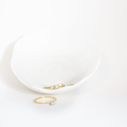 SKU-ND Anillo mujer o pedida en oro 18k bicolor con brillante