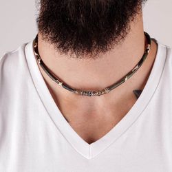 Collar PLATA DE PALO SKULL SN005X