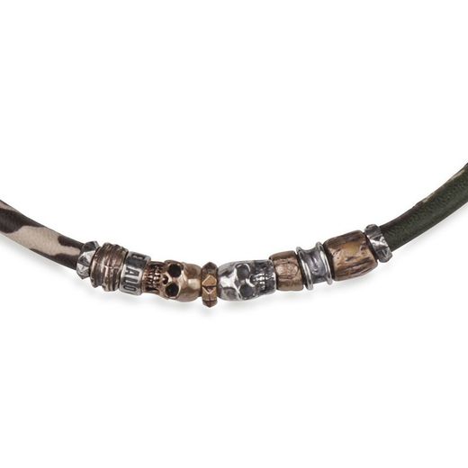 Collar PLATA DE PALO SKULL SN005X