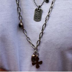 SN018X Colgante-collar Plata de Palo calavera y ónix