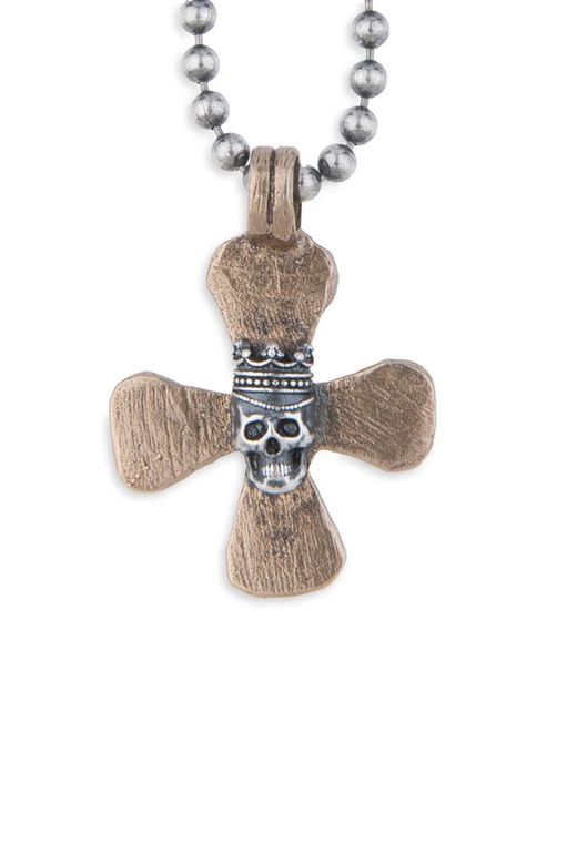 SN037X Collar PLATA DE PALO chapado en Plata 925 combina potencia y carácter en un diseño único y atrevido